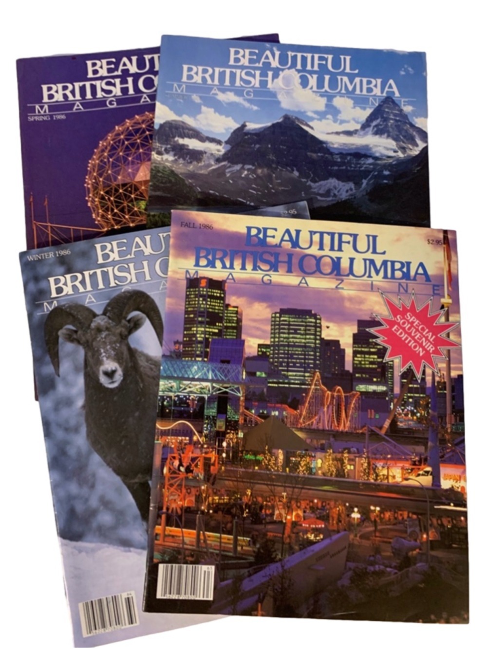 Set of 1986 Beautiful British Columbia magazines